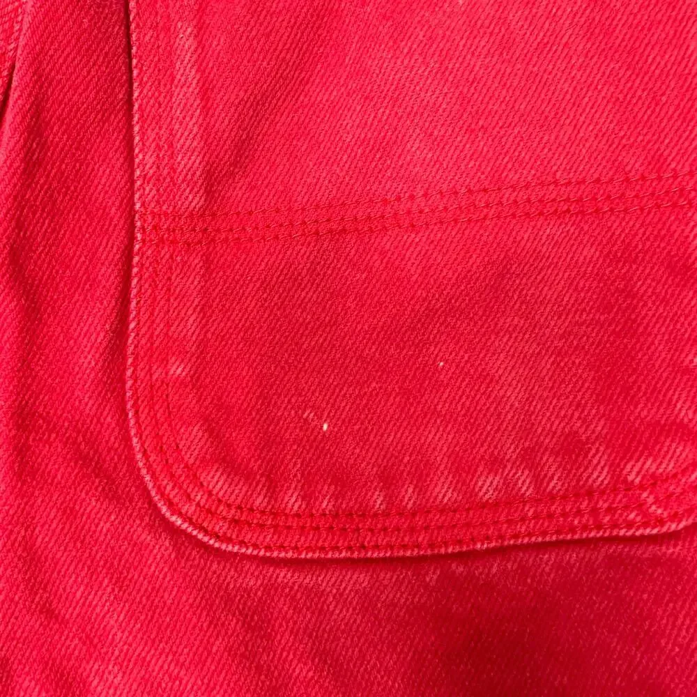 Vintage 90s Girls Shorts Size‎ 4T Red Denim 100% Cotton